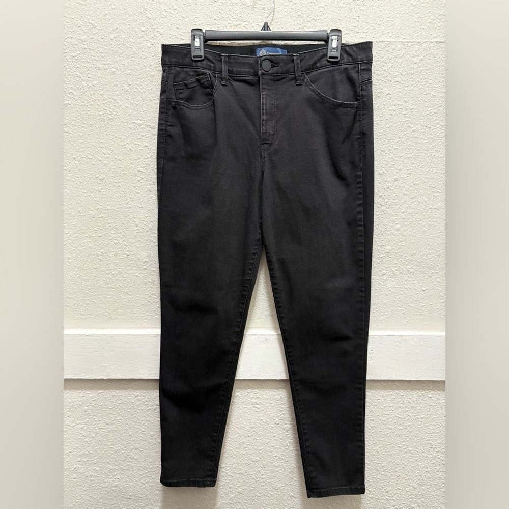 Democracy Modern "Ab"solution High Rise Ankle Length Black Wash Jeans Size 12